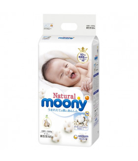 Moony diapers *Natural* Organic Cotton NB size ( 5 kg) (11 lbs)  66 count